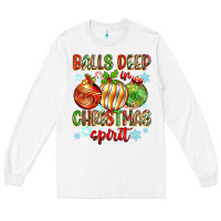 White balls deep in christmas spirit Long Sleeve Tee - Zillion Design Studio