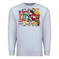 Heather Grey school lunch lady Premium Sweatshirt - AdoDesignShop
