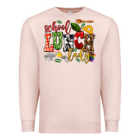 Pale Pink school lunch lady Premium Sweatshirt - AdoDesignShop