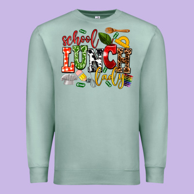 School Lunch Lady Premium Sweatshirt Designed By Adodesignshop