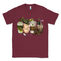 Burgundy coffee cups army Classic Tee - texasbilliewilder