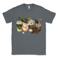 Charcoal Heather coffee cups army Classic Tee - texasbilliewilder