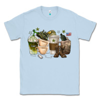 Dusty Blue coffee cups army Classic Tee - texasbilliewilder