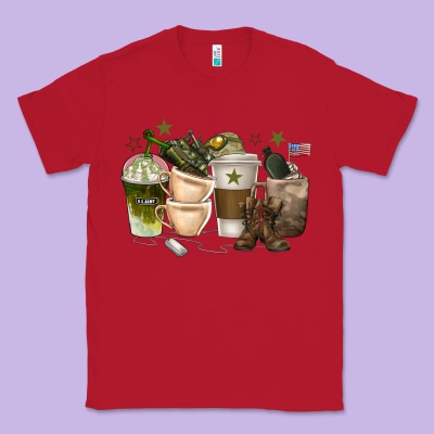 Classic Tee coffee cups army