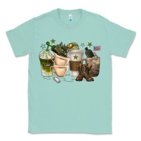 Seafoam coffee cups army Classic Tee - texasbilliewilder