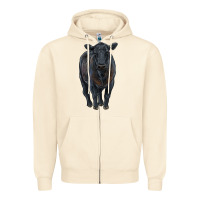 Sandshell black angus cattle Zipper Hoodie - RanaPortraitStore