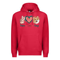 Cardinal Peace Love Corgi Premium Hoodie - Jasminsmagicworld