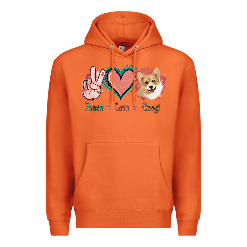 Peace Love Corgi Premium Hoodie by Jasminsmagicworld | Teevron