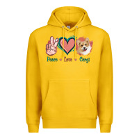 Lemon Peace Love Corgi Premium Hoodie - Jasminsmagicworld