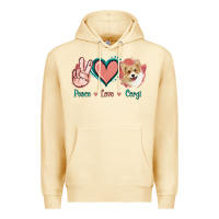 Pina Colada Peace Love Corgi Premium Hoodie - Jasminsmagicworld