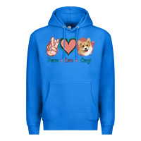 True Royal Peace Love Corgi Premium Hoodie - Jasminsmagicworld