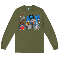Army Green mri gnomes Long Sleeve Tee - Zillion Design Studio