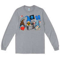 Heather Grey mri gnomes Long Sleeve Tee - Zillion Design Studio