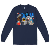 Navy mri gnomes Long Sleeve Tee - Zillion Design Studio