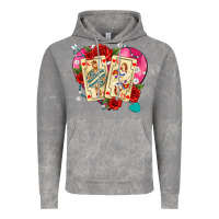 Cloud Rock playing cards roses and pearls Vintage Hoodie - AdoDesignShop