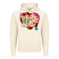 Vintage Artic playing cards roses and pearls Vintage Hoodie - AdoDesignShop