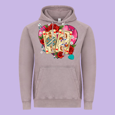 Playing Cards Roses And Pearls Vintage Hoodie Designed By Adodesignshop