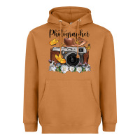 Meerkat photographer floral butterfly film roll vintage camera Heavyweight Hoodie - FaDigitalArtStudio