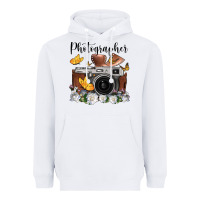 White photographer floral butterfly film roll vintage camera Heavyweight Hoodie - FaDigitalArtStudio