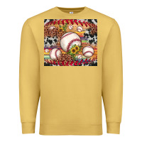 Antique Gold baseball leopard cowhide sunflower Premium Sweatshirt - JahusDesignShop
