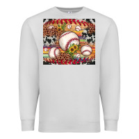 Dove Grey baseball leopard cowhide sunflower Premium Sweatshirt - JahusDesignShop