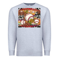 Heather Grey baseball leopard cowhide sunflower Premium Sweatshirt - JahusDesignShop