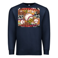 Navy baseball leopard cowhide sunflower Premium Sweatshirt - JahusDesignShop