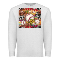 Oatmeal Heather baseball leopard cowhide sunflower Premium Sweatshirt - JahusDesignShop