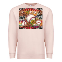 Pale Pink baseball leopard cowhide sunflower Premium Sweatshirt - JahusDesignShop