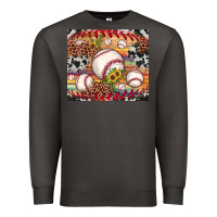 Smoke baseball leopard cowhide sunflower Premium Sweatshirt - JahusDesignShop