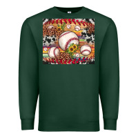 Sports Green baseball leopard cowhide sunflower Premium Sweatshirt - JahusDesignShop