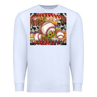 White baseball leopard cowhide sunflower Premium Sweatshirt - JahusDesignShop
