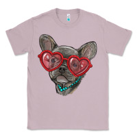 Lilac french bulldog with love glasses Classic Tee - RanaPortraitStore