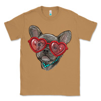 Toasted Coconut french bulldog with love glasses Classic Tee - RanaPortraitStore