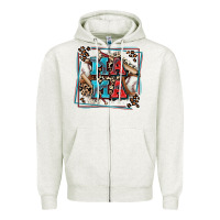 Oatmeal Heather baseball mama with leopard Zipper Hoodie - Zillion Design Studio