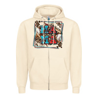 Sandshell baseball mama with leopard Zipper Hoodie - Zillion Design Studio