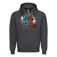 Smoke baseball mama with leopard Zipper Hoodie - Zillion Design Studio