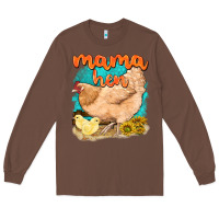Chestnut mama hen with sunflowers Long Sleeve Tee - texasbilliewilder