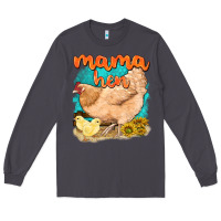 Smoke mama hen with sunflowers Long Sleeve Tee - texasbilliewilder