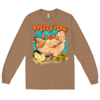 Toasted Coconut mama hen with sunflowers Long Sleeve Tee - texasbilliewilder