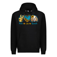 Black Peace Love Cocker Spaniel Premium Hoodie - Jasminsmagicworld