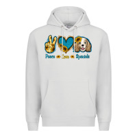 Dove Grey Peace Love Cocker Spaniel Premium Hoodie - Jasminsmagicworld