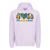 Lilac Peace Love Cocker Spaniel Premium Hoodie - Jasminsmagicworld
