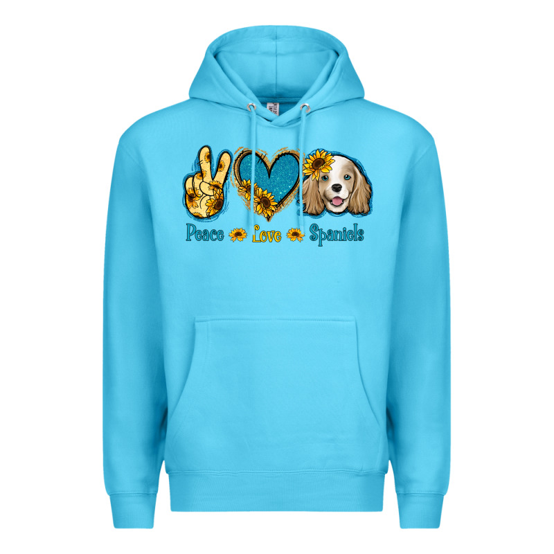 Peace Love Cocker Spaniel Premium Hoodie by Jasminsmagicworld | Teevron