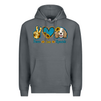 Rock Peace Love Cocker Spaniel Premium Hoodie - Jasminsmagicworld