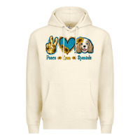 Sandshell Peace Love Cocker Spaniel Premium Hoodie - Jasminsmagicworld