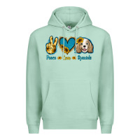Seafoam Peace Love Cocker Spaniel Premium Hoodie - Jasminsmagicworld