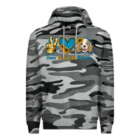 Slate Camo Peace Love Cocker Spaniel Premium Hoodie - Jasminsmagicworld