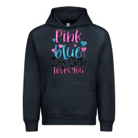 Navy pink or blue big sister loves you Urban Hoodie - MaliasSmallBusiness