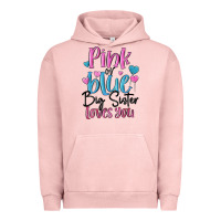Pigment Salmon pink or blue big sister loves you Urban Hoodie - MaliasSmallBusiness